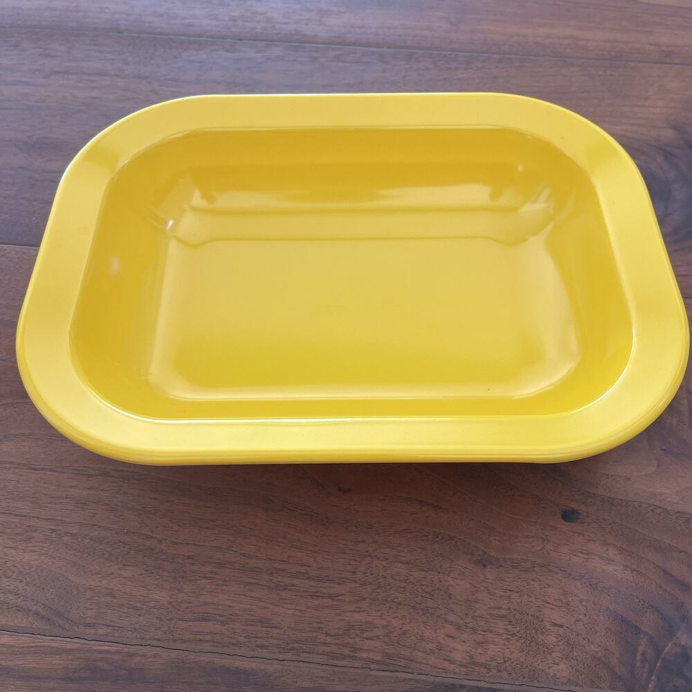 Texas Ware Yellow #119 Melamine Rectangular Serving Bowl 10" x 7.5" x 2" Yellow